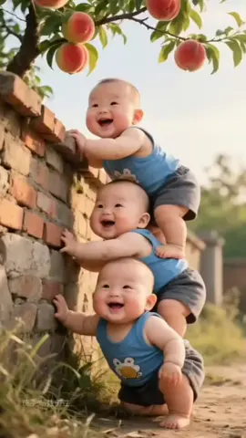 Fenny kids climbing #baby #aibaby #Love #cute 