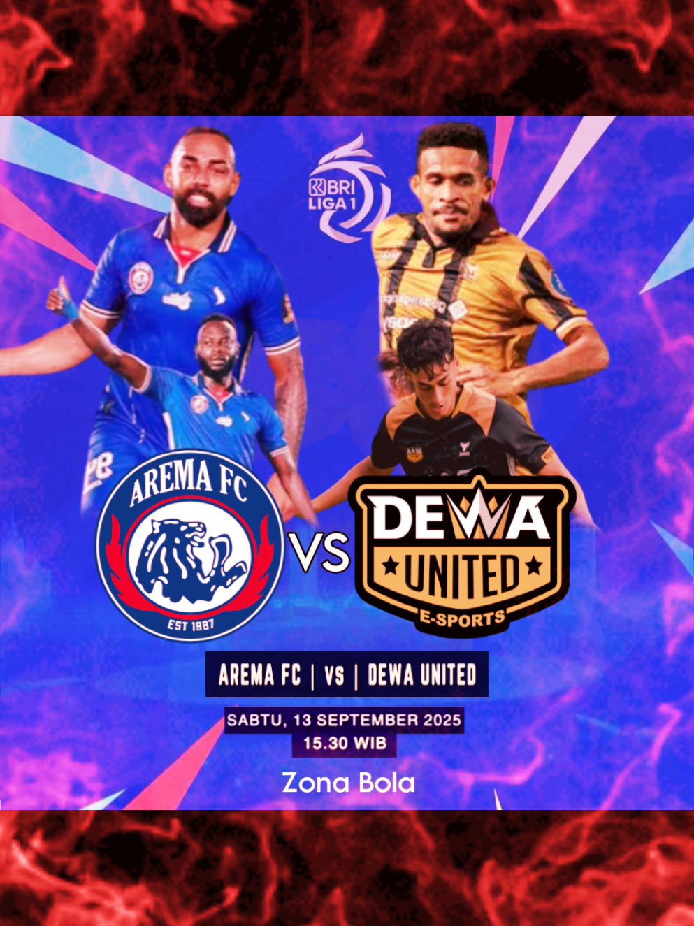 Jadwal Arema FC vs Dewa United di Liga Super 2025/2026 berlangsung Sabtu, 13 September 2025 Pukul 15.30 WIB live streaming Vidio dan Indosiar. #Aremafcvsdewaunited #dewaunitedvsaremafc  #briliga1 #liga1indonesia #jadwalpertandinganaremafcvsdewaunited 