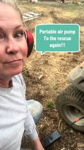 This portable air tire inflator is awesome!!! I have used it so many times! It is so convenient! I do own an air compressor. I just don’t have a tire attachment yet. However, I would have to drag it out and then grab an extension cord, pressurize it, and then fill my tire.  this is the second time I had to feel this rear tire. I filled it last week and then it went flat again so apparently I have a slow leak. I do know how to remove my tire. I just need to pick up a patch kit if is that kind of tire and then do some research on how to do a repair. #t#tirest#tirepumpf#flattirer#ridinglawnmowerp#portableairpumpp#portableairinflator