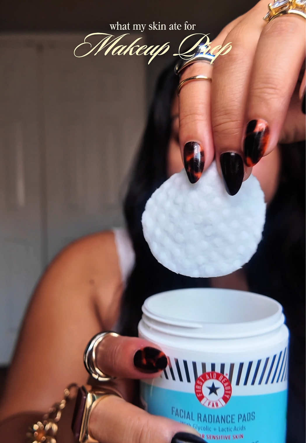 what my skin ate for makeup prep: period edition because my skin has been breaking out and been struggling so using my tried and trues and not using anything new at the moment  prep my skin with me asmr  #LanguageLearning #skincare #makeup 