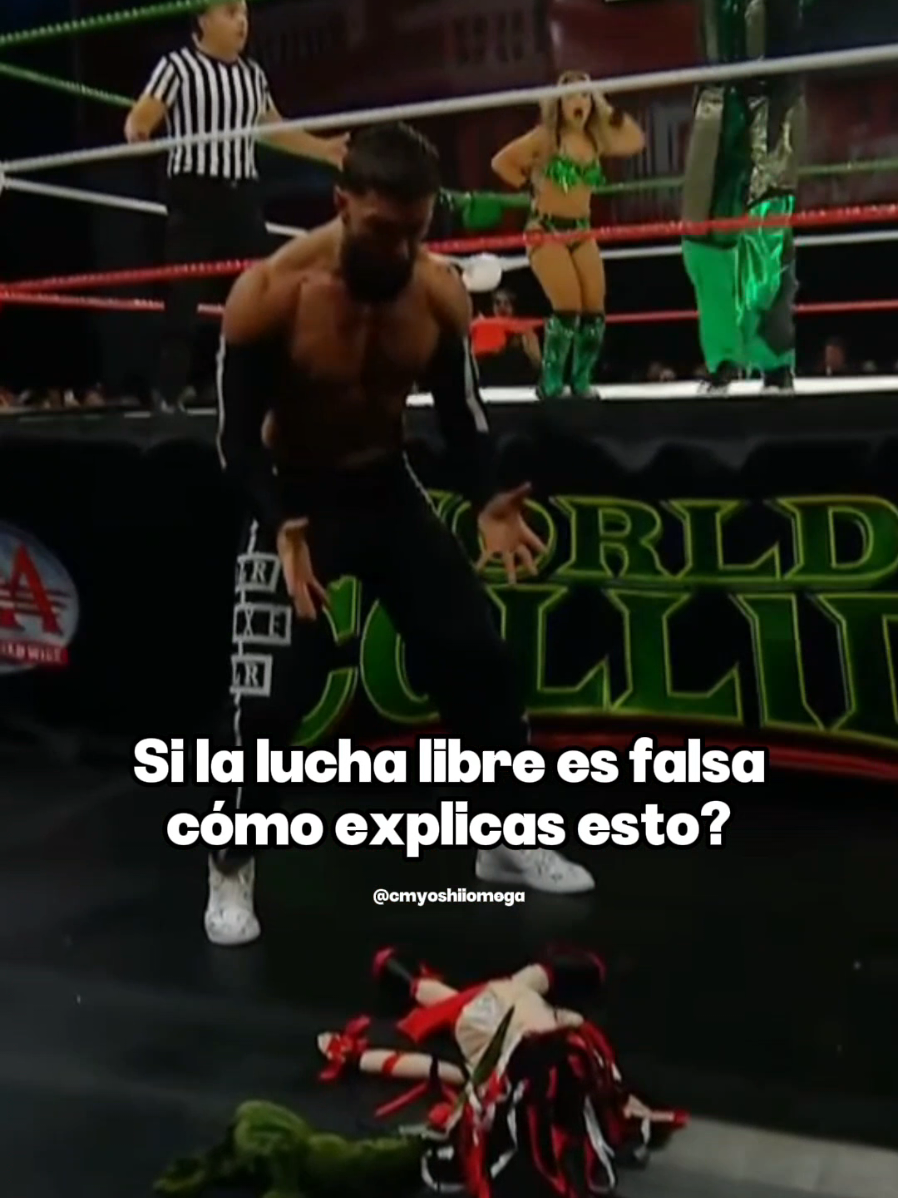 No me lo creo 😱  #WWE #worldscollide #LuchaLibre #wrestling #luchalibreaaa 