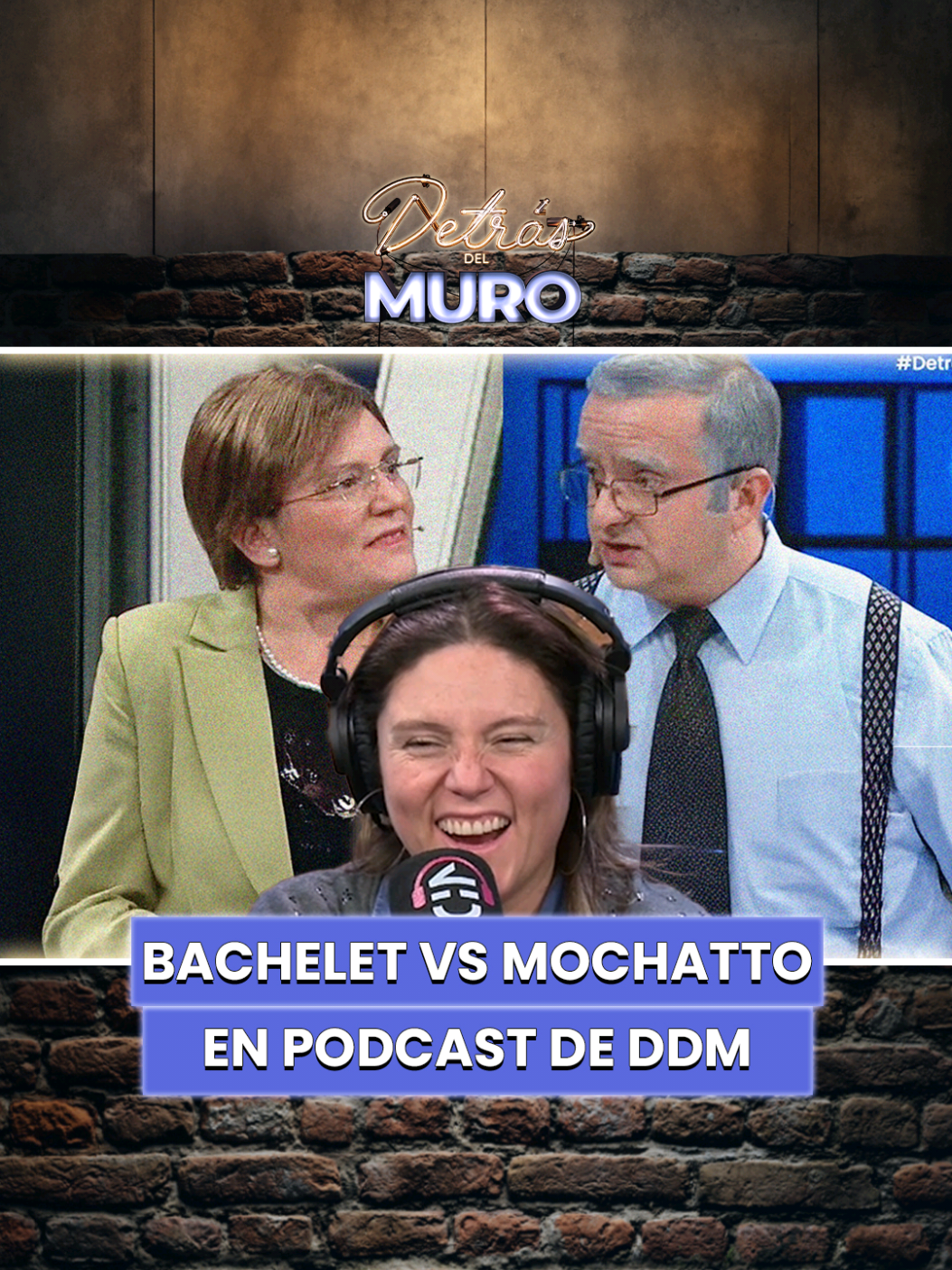 “¡DÉJATE DE PREGUNTAR W…!” 😅 Coté revivió su entrevista cuando se puso en la piel de la expresidenta Michelle Bachelet junto a Tomás Mochatto en el #PodcastElMuroCHV #CHVStreaming 👾 #DetrásDelMuroCHV