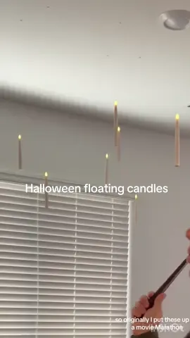 Finally taking down these floating candles 🤣 #halloweendecor 