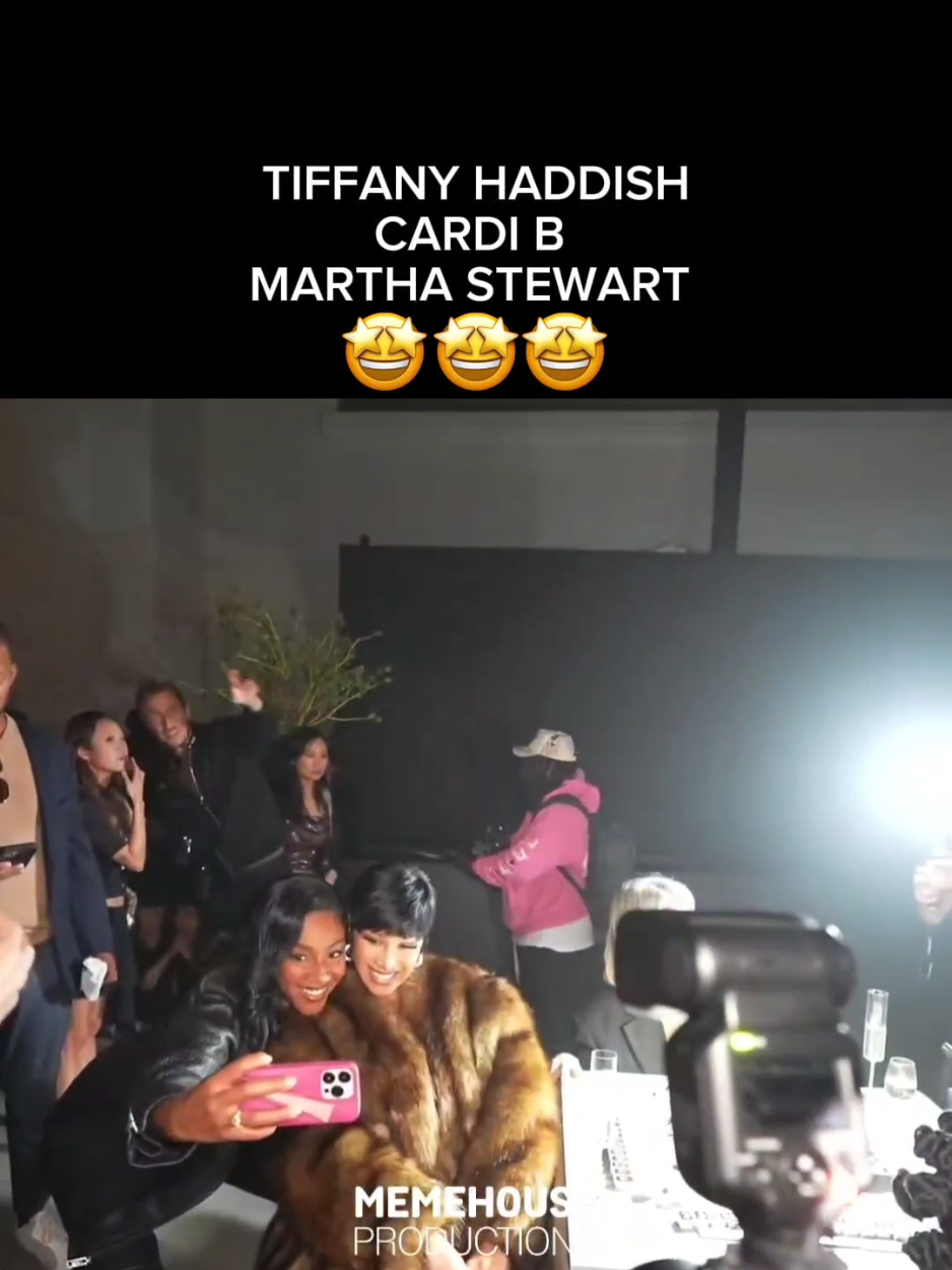 Tiffany Haddish dropping everything to see Cardi B🤩 @TIFFANY HADDISH  @MemeHouseLA #cardib #marthastewart #nyfw #alexanderwang #fyp 