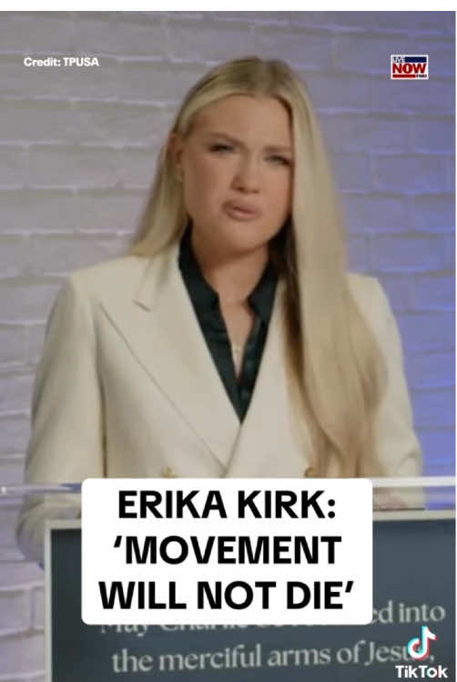 WIFE OF CHARLIE KIRK GIVES POWERFUL SPEECH! #charliekirk #trending #viral #trump #donaldtrump @Charlie Kirk 