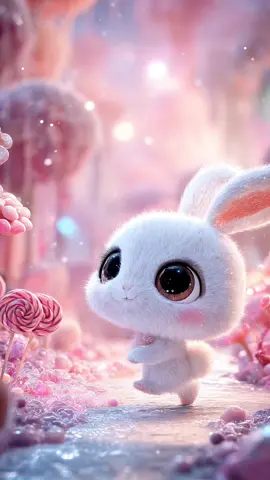 Live Wallpaper 4K - Anime Fluffy Bunny Candy Dreamland #livewallpaper #wallpaper #kawaii #fyp #bunny 