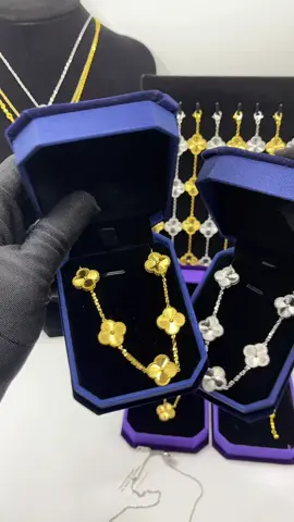 #DFH #18k #goldplated #fypシ゚viral #lucky #cloverleafbracelet 