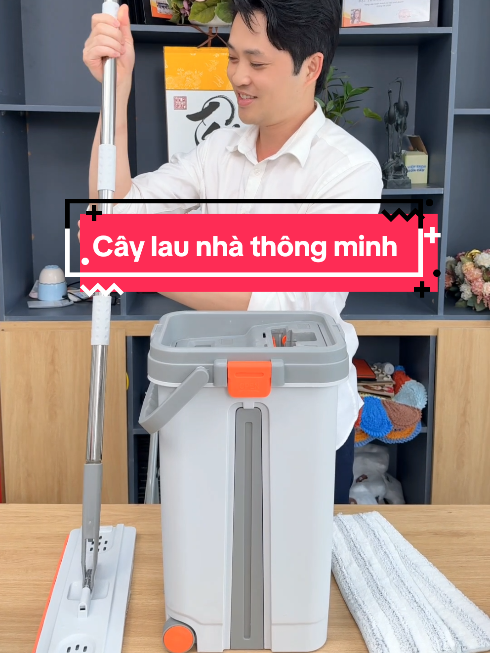 Bộ cây lau nhà tự vắt thông minh Kitimop pro max #tiktokshop #dogiadung #caylaunhathongminh #kitimop #ngockhongcoc 