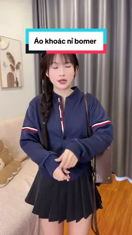 Áo khoác nỉ bomer #aokhoac #bomber #viralvideo #xuhuong 