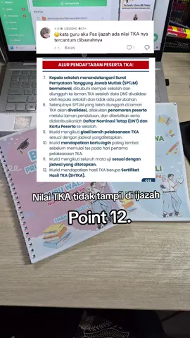 TKA tidak wajib TKA tidak menjadi syarat kelulusan Nilai TKA tidak tampil di Ijazah #fypシ゚ #fyp #tka #agit #snbp 