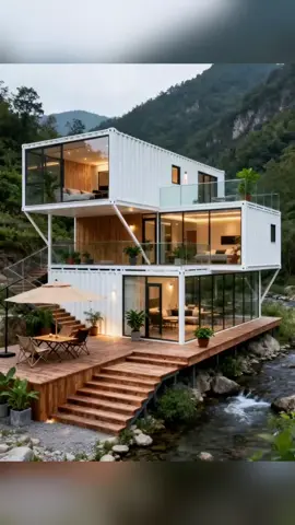 I can't imagine how happy it would be to live in such a container house.#prefabhouse #lightsteel #containerhouse #tinycontainerhouse 