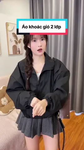 Áo khoác gió 2 lớp #aokhoac #khoacgio #aogio2lop #xuhuong 