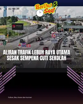 KUALA LUMPUR: Aliran trafik di beberapa lebuh raya utama dilaporkan tinggi setakat jam 10 pagi ini susulan peningkatan jumlah kenderaan sempena cuti persekolahan. Pengurus Besar Kanan Operasi PLUS Malaysia Bhd, Mohd Yusuf Abdul Aziz berkata, aliran trafik sepanjang Lebuh Raya Utara Selatan (PLUS) meningkat sejak semalam dengan jumlah kenderaan mencecah 2.19 juta. “Bagaimanapun tiada sebarang kemalangan luar jangka berlaku semalam. Kita jangkakan trafik hari ini juga tinggi. Ada kawasan tertentu bergerak perlahan sekarang terutama ke arah utara dan selatan,” katanya ketika dihubungi Harian Metro hari ini.#berita5saat #foryoupage 