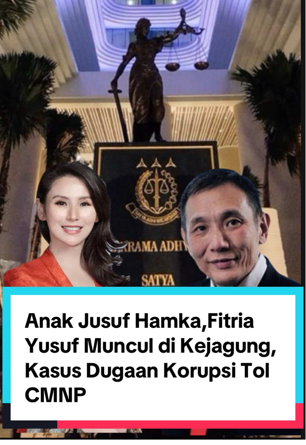 Anak pengusaha pemilik tol PT Citra Marga Nusaphala Persada Tbk (CMNP) Jusuf Hamka, Fitria Yusuf mendatangi gedung bundar Tindak Pidana Khusus Kejaksaan Agung (Kejagung). Kehadirannya di Kejagung memicu spekulasi publik terkait penyelidikan dugaan korupsi perpanjangan konsesi Tol CMNP yang mulai diselidiki Kejagung. #viral #kasuskorupsi #kejaksaanagung #beritaviral #fyp 