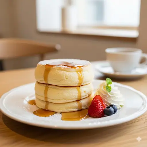 🥞   Pancakes soufflés japonais (fluffy pancakes) Ingrédients (2 gros pancakes – 1 portion)    •   1 œuf → 0,30 €    •   20 g de sucre → 0,10 €    •   40 g de farine → 0,15 €    •   ½ c. à café de levure chimique → 0,05 €    •   30 ml de lait → 0,05 €    •   Quelques gouttes de vanille → 0,10 €    •   Huile ou beurre pour la cuisson → 0,10 € 👉 Coût total ≈ 0,85 € la portion Étapes  	1.	Séparer le blanc du jaune d’œuf. 	2.	Battre le jaune avec lait + vanille + farine + levure. 	3.	Monter le blanc en neige avec sucre. 	4.	Incorporer délicatement au mélange. 	5.	Cuire à feu très doux avec un couvercle pour qu’ils gonflent. #FluffyPancakes #PetitDejTikTok #BreakfastTok #RecetteJaponaise #FoodTrend 