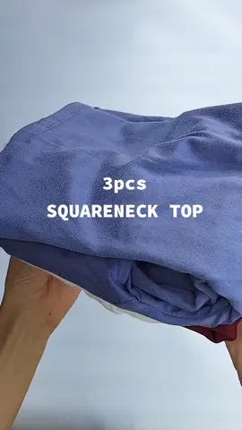 3pcs DL square neck top #3pcs #buy1get2 #squarenecktop #top 