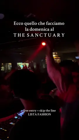 🪩 Ecco quello che facciamo la domenica al THE SANCTUARY  🎟️ L’ingresso è gratuito e comunicando LISTA FASHION potrete saltare la fila  #thesanctuary #sanctuary #cosafarearoma #eventiroma #seratearoma 