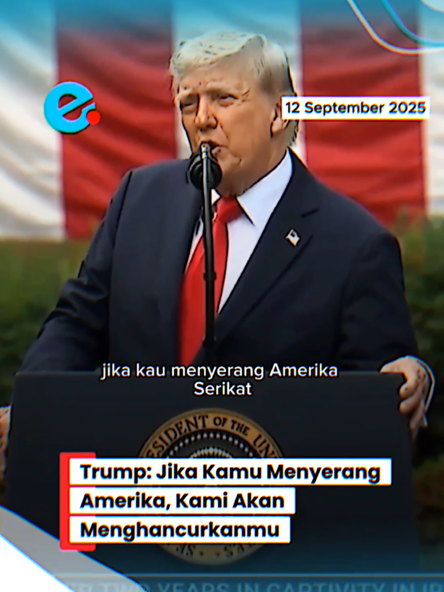 peringatan dari Donal Trump untuk dunia 🥶🥶  jika kamu menyerang kami akan menghancurkan mu ! #donaldtrump #amerika🇺🇸 #beritatiktok #lewatberanda #fyp 