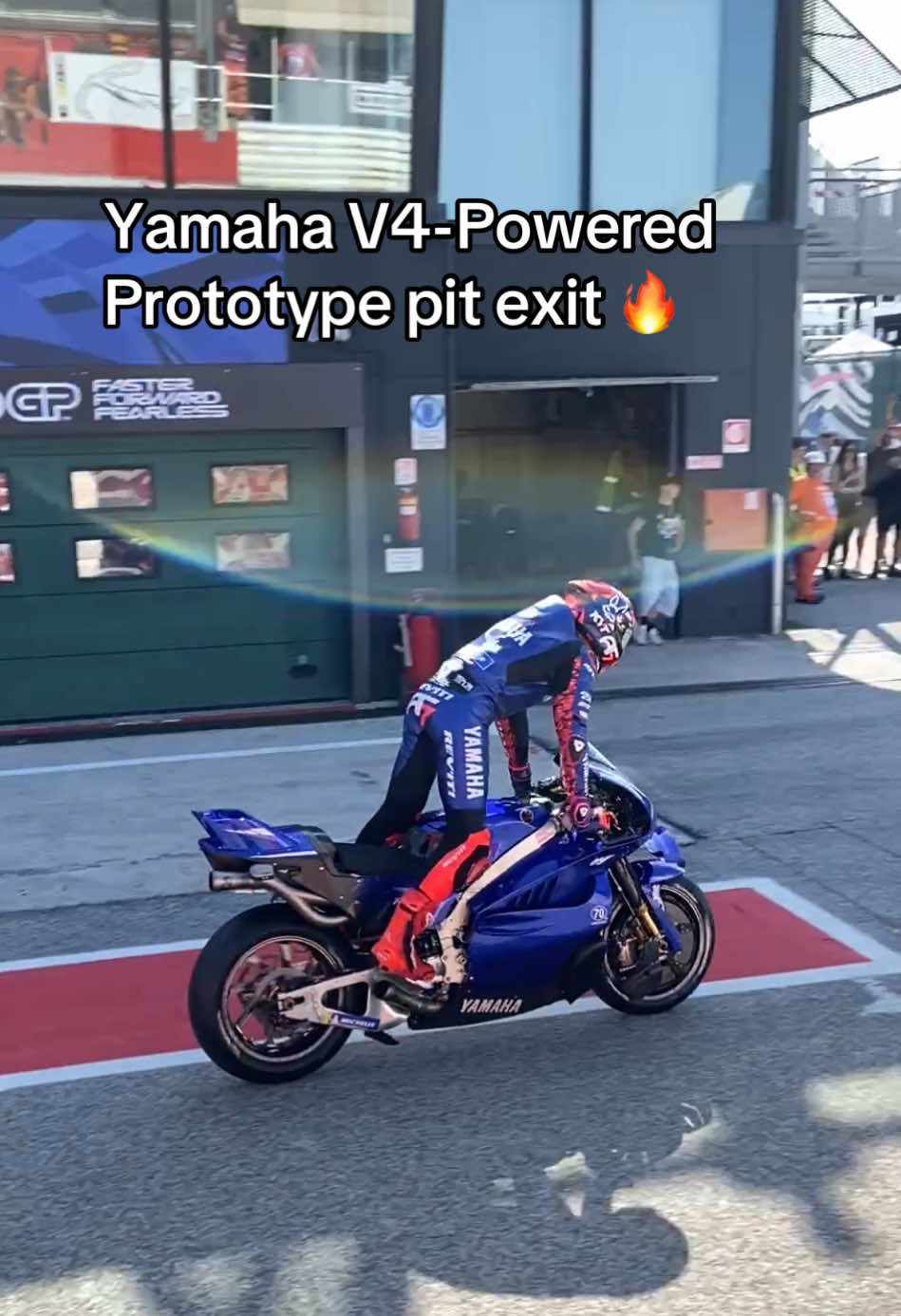 Like leaving an online meeting - full speed, no looking back 🏍️💨💻 #PlanV | #TheBlueShift | #YamahaFactoryRacing | #MotoGP | #YamahaMotoGP | 