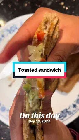#onthisday Feeling this again 😋 #toastedsandwich #vegetablesandwich #vegansandwich #sandwichtiktok  