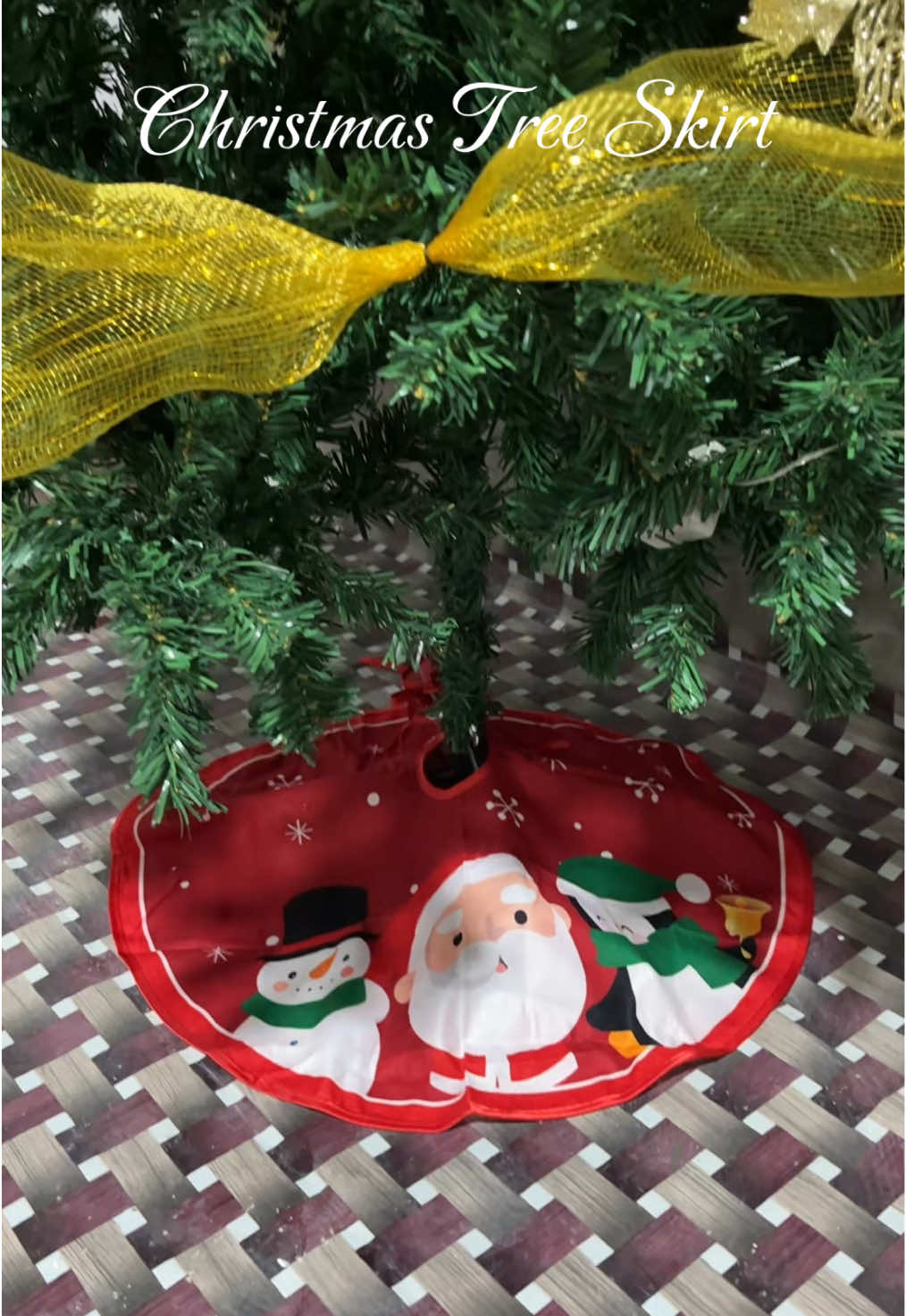 Christmas tree skirt #christmastreeskirt #skirtforchristmastree #christmastree #christmastreedecor #christmasdecor 