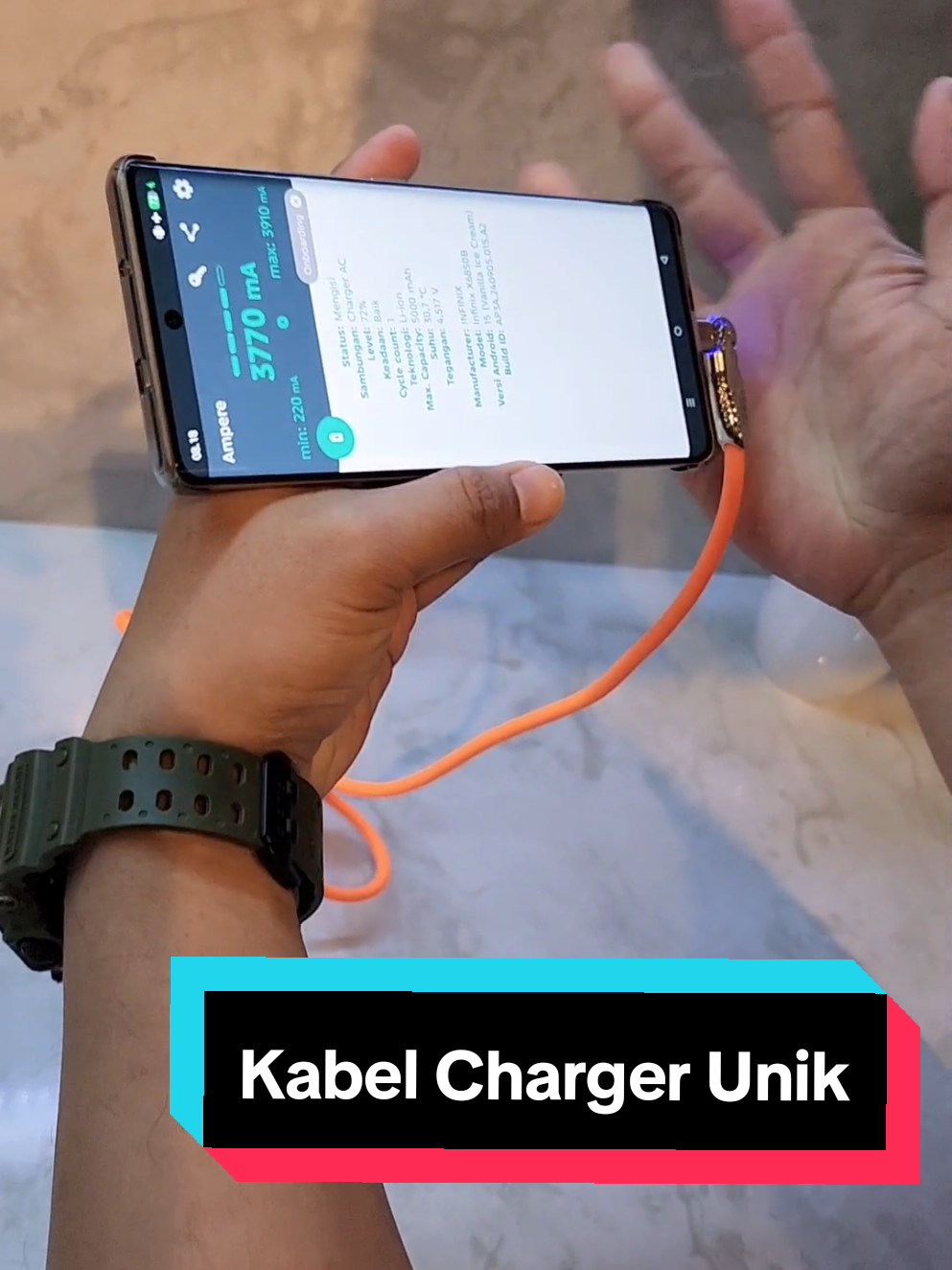 Gak Nyangka Kabel Charger Unik tapi Fast Charging !!! #charger #chargeriphone #chargerandroid #kabelcharger #fastcharging 