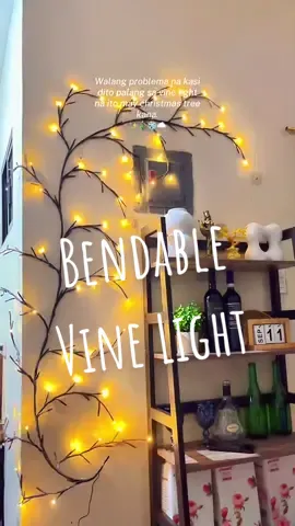 Grabe lakas maka pasko vibe ng Bendable Willow vine light na ito tapos swak lang sa budget natin.🌷 #vinelights #willowvinelights #christmaslights #christmasdecor #fyp 