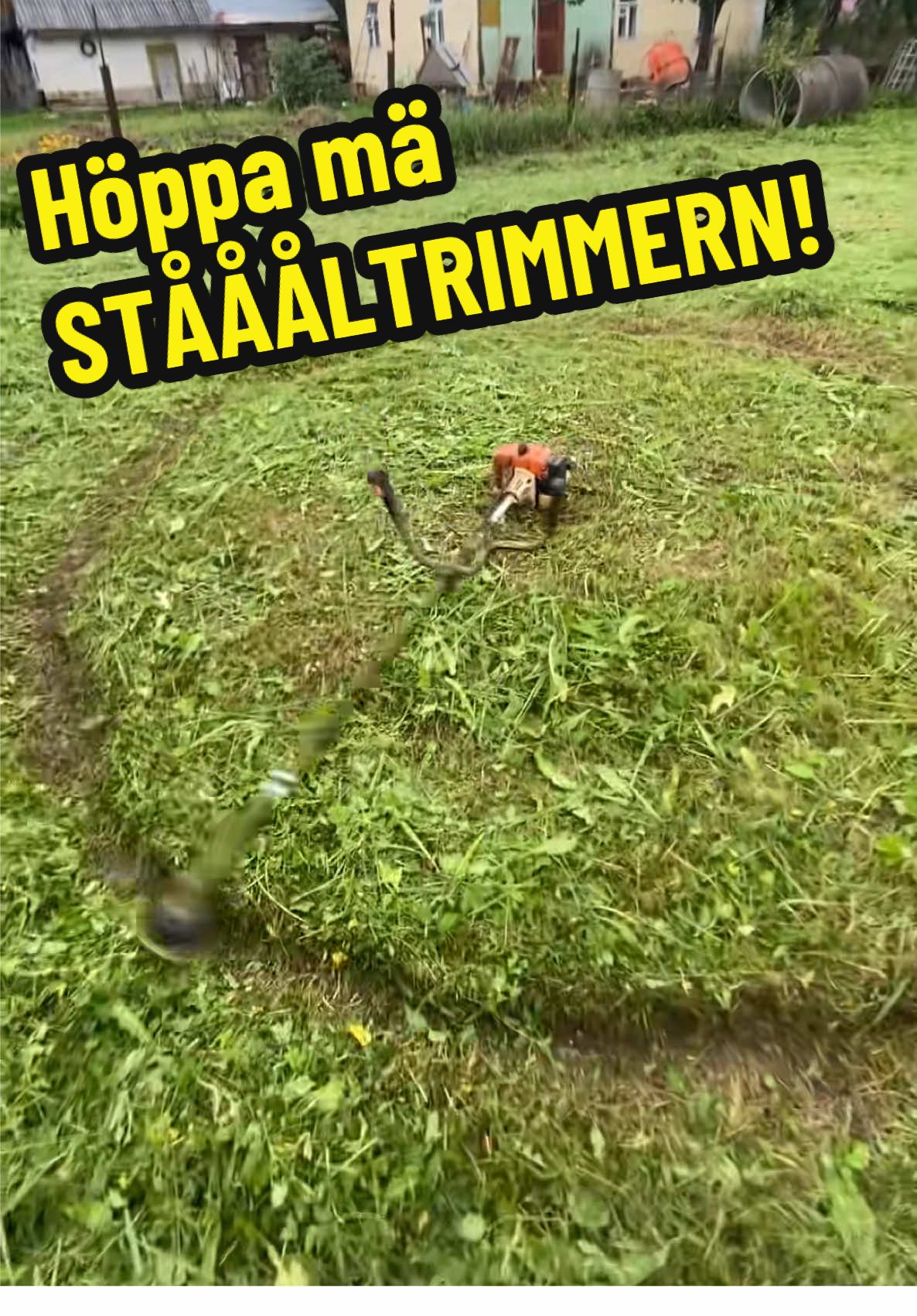 Höppa mä STÅÅÅLTRIMMERN! 😎🍃⚙️ #ståltrimmern #ståltrimmer #ogräs #röjsåg @Vaulaaa 