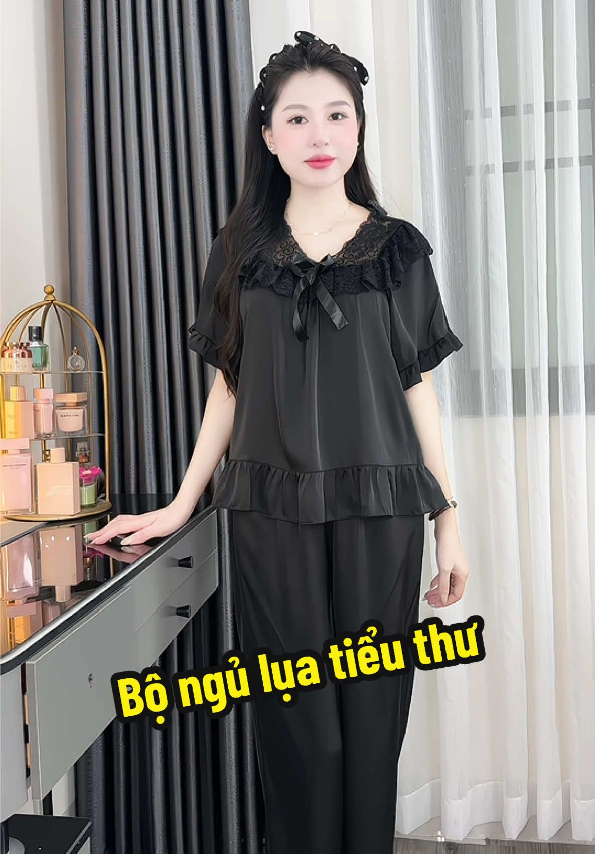 Bộ ngủ này mặc thu siêu hợp lý nè các bà #haianhxinh #thoitrangnu #bongulua #bongu 