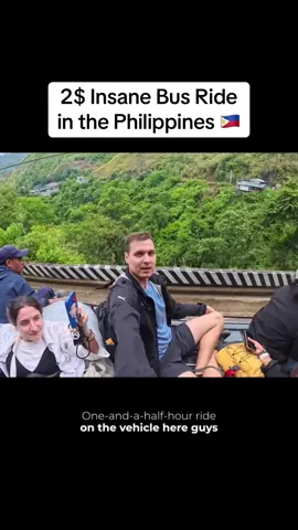 2$ Adventurous bus ride in the Philippines 🇵🇭 #philippines #backpacking #adventure 