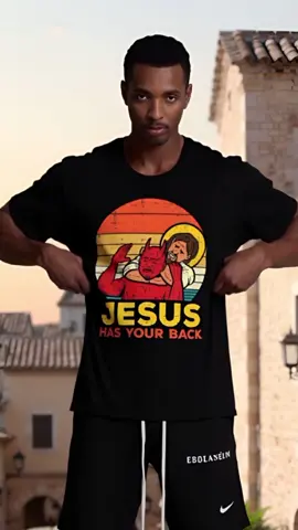 #JesusHasYourBack #RetroChristianTShirt #JiuJitsuStyle #PureCottonTee #CasualCrewneck     