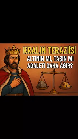 Bir zamanlar, adaletiyle tanınan bir kral vardı. Halkı onu severdi, çünkü kararlarında her zaman doğruluğu arardı. Fakat bir gün yaşlı danışmanı ona şu uyarıyı yaptı: “Majesteleri, insanlar yalnızca hükümlerinizi değil, o hükümlerin ardındaki niyeti de görür. Adaletiniz gerçekten tarafsız mı, yoksa gönlünüzün eğildiği yöne mi kayıyor?” Kral bu söze kulak verdi. Ertesi gün sarayın kapısına bir terazi astırdı. Bir kefesine altın, diğerine ise sıradan bir taş koydu. Herkes merakla baktı, çünkü altın daha değerli olmasına rağmen, terazi dengedeydi. Kral halka seslendi: “Bu terazi bana her gün şunu hatırlatacak… İnsanların değeri, zenginliğiyle değil, doğruluğuyla ölçülür. Eğer bir gün altını taştan ağır sayarsam, o gün adaletimi kaybetmişim demektir.” Aradan yıllar geçti. Krallık zenginleşti. Fakat kral, hiçbir kararında terazinin taşını unutmadı. Bir gün oğlu ona sordu: “Baba, neden taşla altını eşit tutuyorsun? Sonuçta altın daha kıymetli değil mi?” Kral gülümsedi ve şu cevabı verdi: “Evet oğlum, altın göz kamaştırır. Ama göz kamaştıran şey insanı yanıltır. Taş ise sade ve gerçektir. Bir hükümdar, gözünü kamaştırana değil, gerçeği hatırlatana bakmalıdır.” Ve işte o günden sonra halk arasında bir söz dolaşmaya başladı: “Taşın adaleti, altının cazibesinden üstündür.”