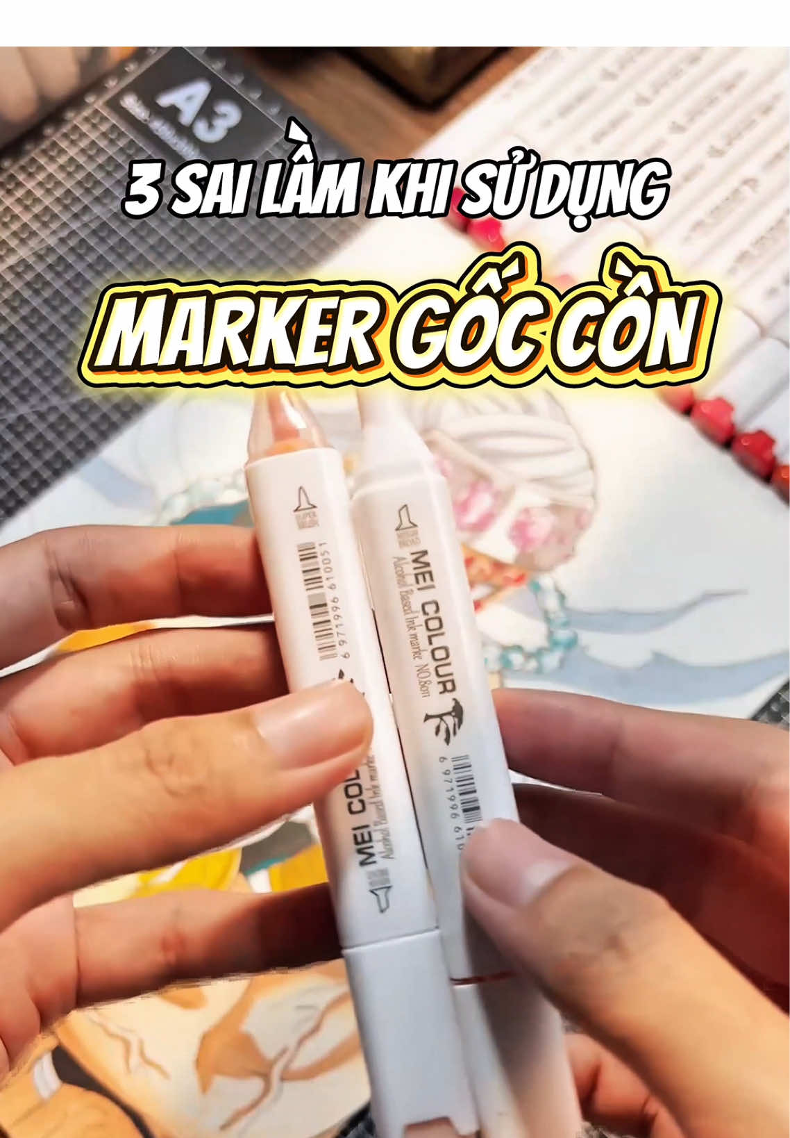 3 Sai lầm phổ biến khi sử dụng Marker gốc Cồn #xuhuong #fyp #kimetsunoyaiba #tengen #demonslayer
