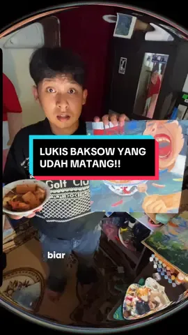 lukis bakso malang yang suantai sayang, pokok nya bakso kalau udah di malang ga akan ada yang gagal (yang gerobakan) #painting #lukis #artbymince #karyasenimu #art 