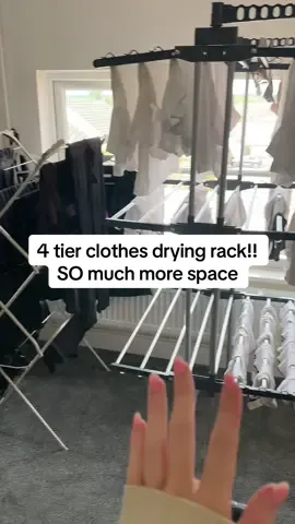 Bit different to my usual content but this drying rack for clothes washing has actually been so helpful for space!! Despite having to put it up yourself, it does the job ✨ #clothesdryingrack #laundry 