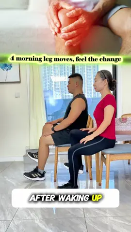 After waking up, sit on a chair and do 4 leg moves: stomp 50 times (heels down, toes up), pat knees 70 times, rotate ankles 20 times, and kick legs 70 times. Practice daily and you’ll feel real changes. Would you try it tomorrow morning? #legworkout #morningexercise #bloodcirculation #dailywellness #simpleworkout