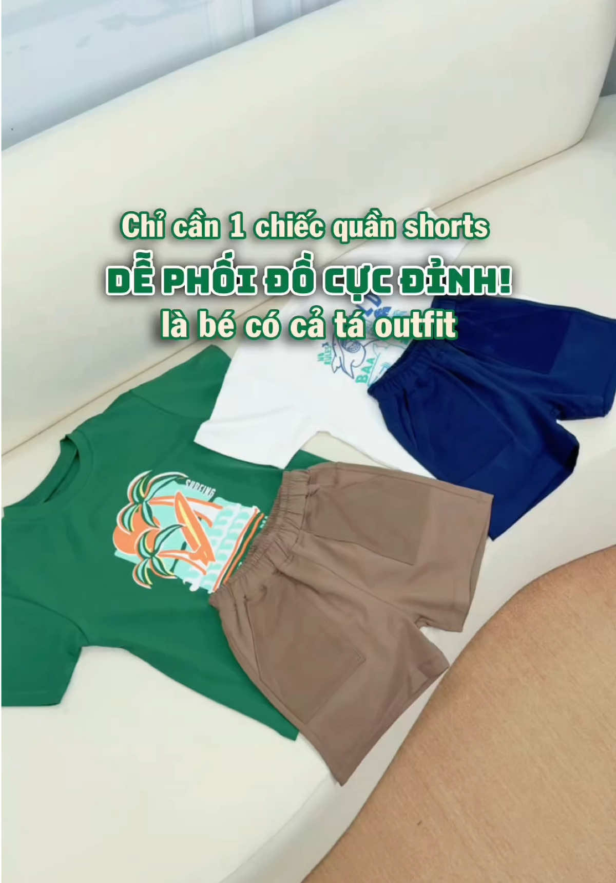 1 chiếc quần shorts cân cả outfit #baababy #thoitrangtreem #fyp #xuhuong #brand 