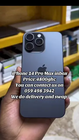 iPhone 14 Pro Max inbox Price:4800ghc You can contact us on ‪059 498 3942‬ We do delivery and swap #ghanatiktokers🇬🇭🇬🇭🇬🇭 #buynowpaylater #100 #buynow2407 #100kviews 
