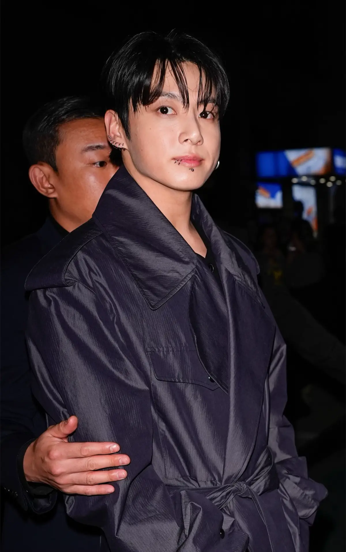 Those piercings 🥵 Jungkook looking phenomenal at the Calvin Klein after party for New York Fashion Week ✨ #Jungkook #BTS #BTSArmy #NYFW #MTVCeleb