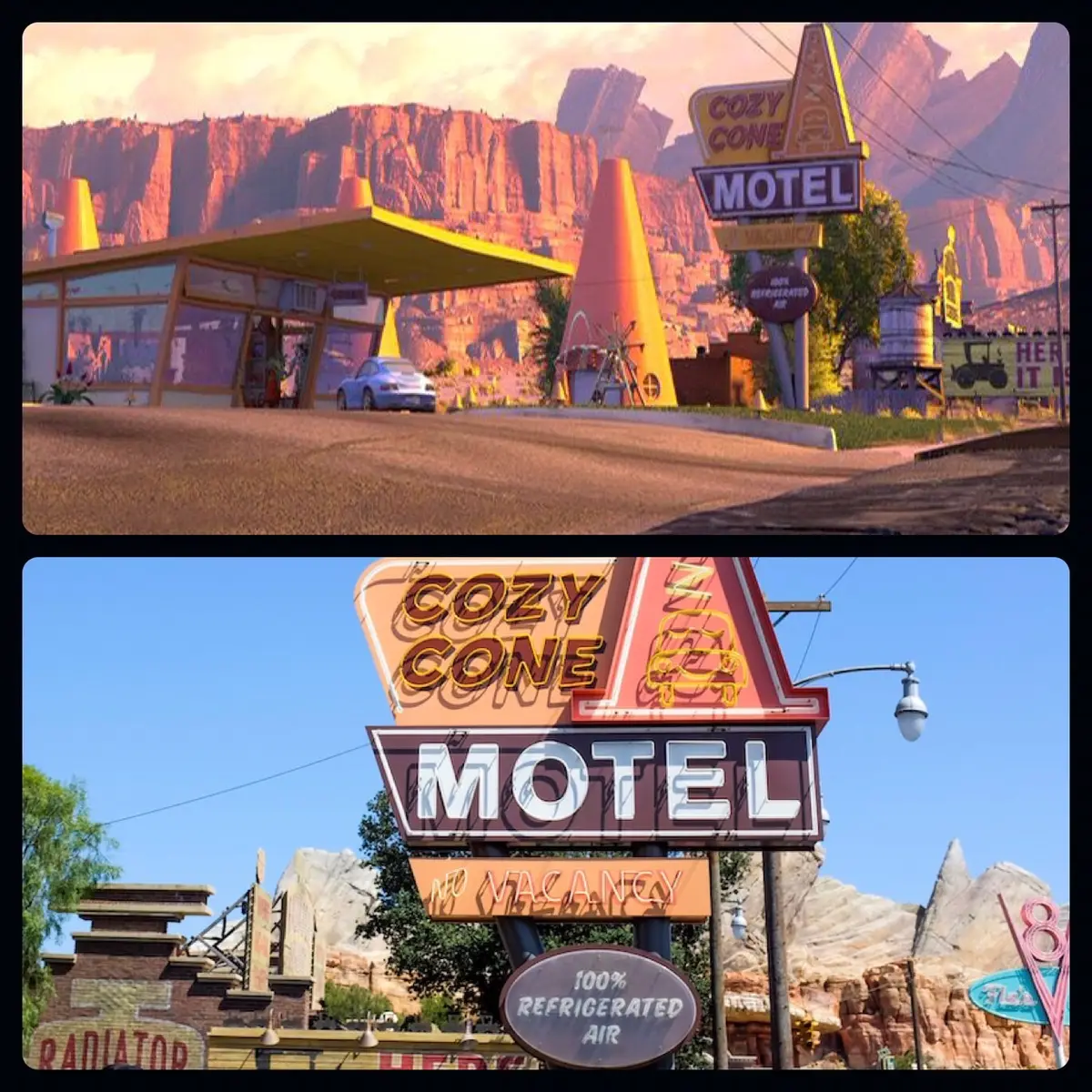 #fyp #disneycars #filming #locations #thenandnow 