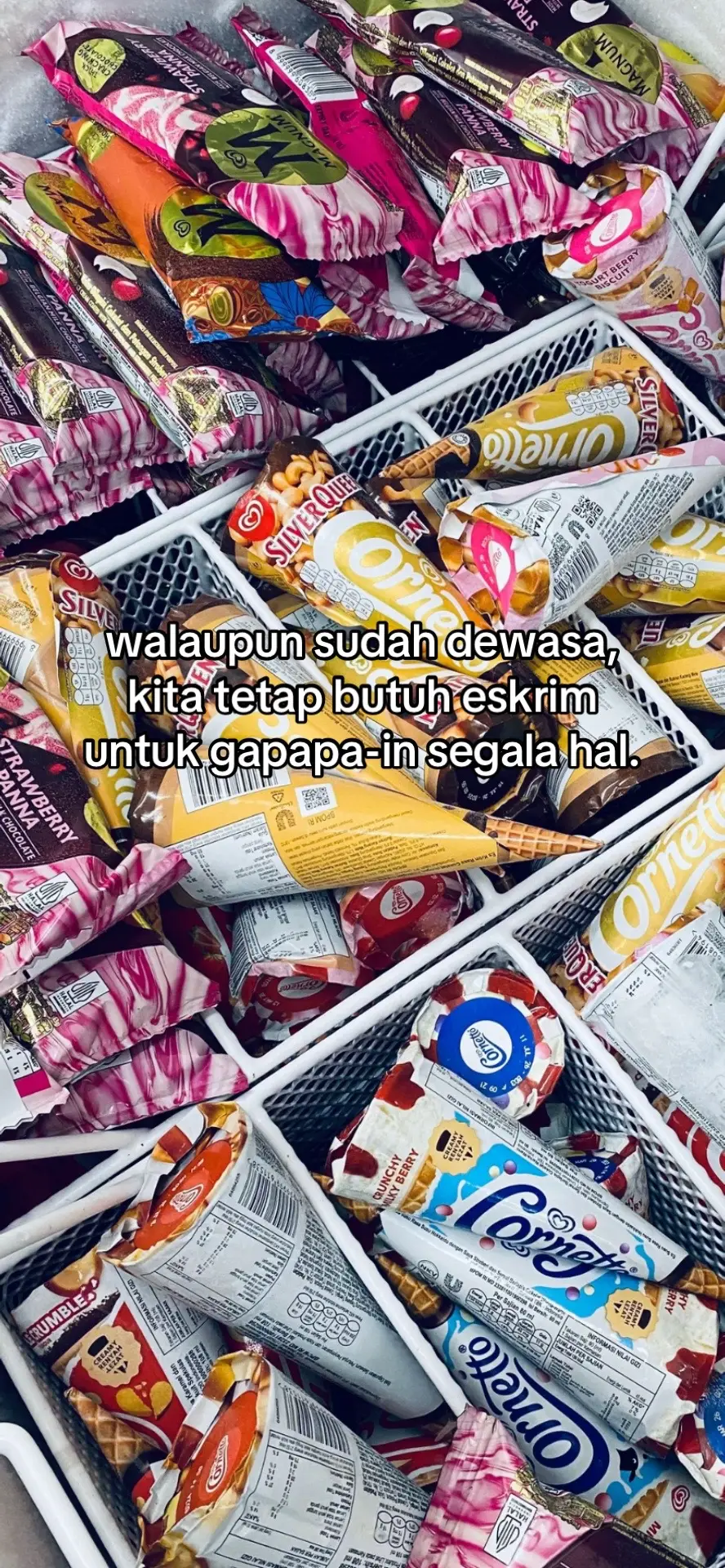 kenapa gaada yang bilang kalo jadi gede  seberat ini? #fyp #icecream #foryou #promomakangajian 