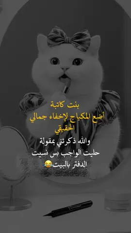بنت كاتبة أضع المكياج لإخفاء جمالي الحقيقي #عبارات_جميلة_وقويه😉🖤 #fyp #you #أعادة_نشر🔃 #اكسبلورexplore 
