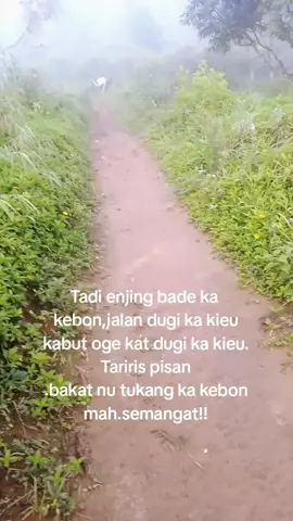 pokoknamah semangat nu sok tarani ulah patah semangat da pasti bakal aya hasilna