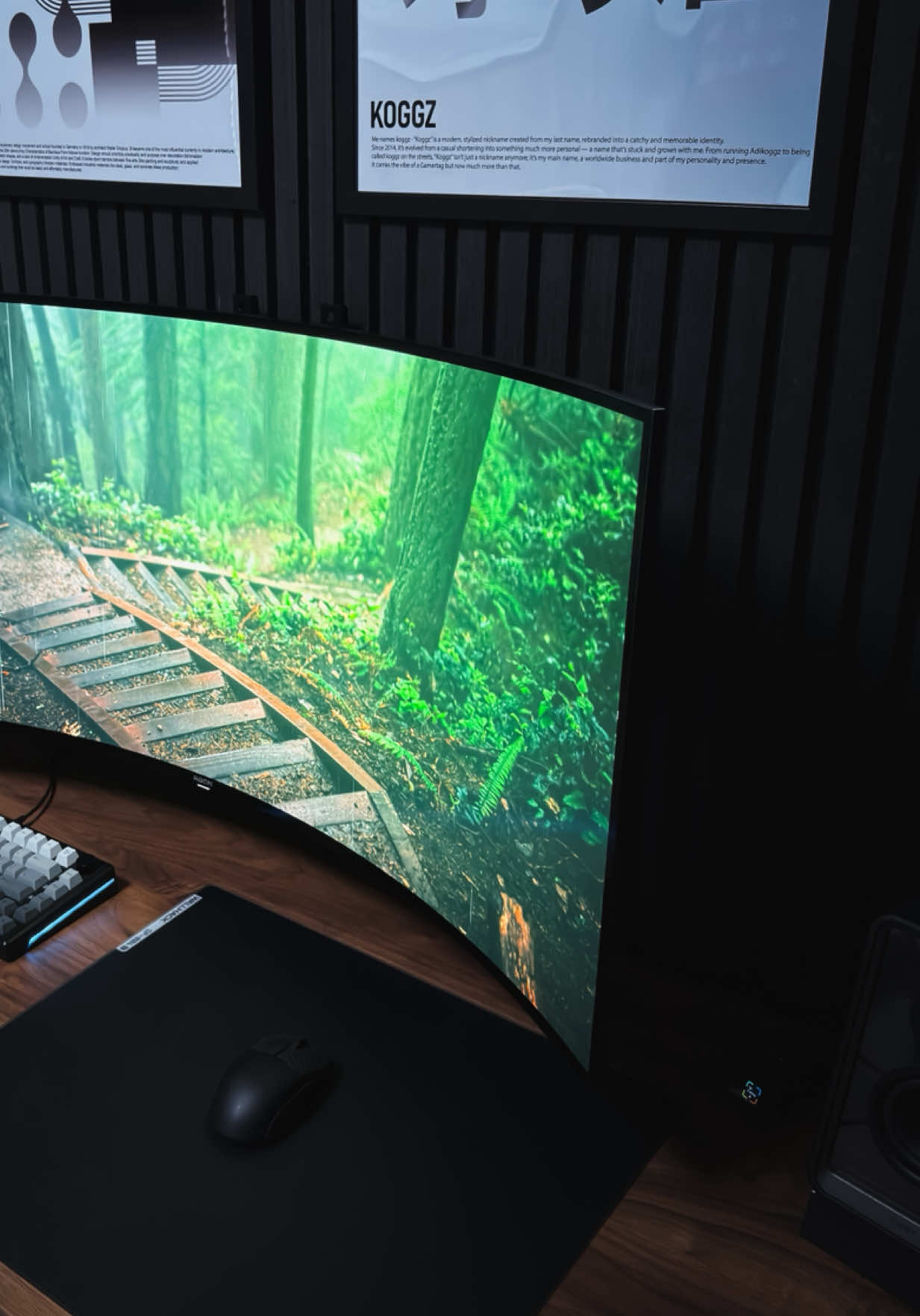 Shall I colour grade again? Kinda miss the rich tones  Follow for my content @koggztech  #45inch #aoc #agonaoc #setupinspiration #desksetup 