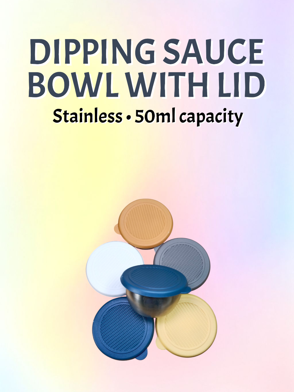Kung mahilig ka sa mga dipping sauce/sawsawan, magagamit mo itong mga mini stainless dipping sauce bowls with cover. Perfect na baunan ng sawsawan.