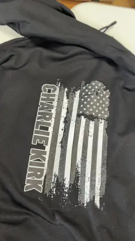 This new hoodie that memorializes the great Charlie Kirk has a really cool flag design on the back and freedom bold in the front . #charliekirk #freedom #americanpatriotism #ripcharlie #hoodie 