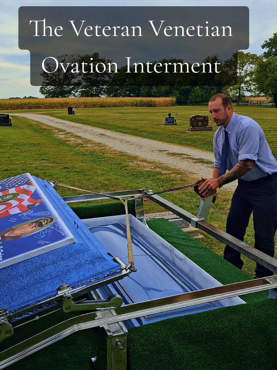 The lowering of the casket and sealing of the burial vault is not something every family stays to witness.  It is every families choice to witness this process, but most have another gathering to attend, following the graveside service.  Whether family and friends are present, or if it is only the funeral director and I, this process is handled with the utmost care and respect possible.  It is my honor and privilege to have worked services for those who have so bravely fought for this great nation 🙏  #FYP #Interment #burialvault #cemetery #casketlowering