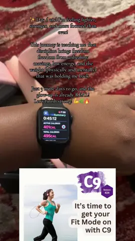 Day 6 is here, and honestly I feel transformed in ways I didn’t expect. 🌿💪   This journey has been more than just a cleanse it’s been a reset for my body, mind, and spirit. I’ve learned to say no to cravings that used to control me, to choose water over soda, movement over excuses, and purpose over comfort. The energy I feel today is unmatched. I’m lighter not just in weight, but in mood, motivation, and mindset. What started as a simple 9-day program is turning into a new lifestyle.   I’ve still got a few days to go, but I’m already proud of how far I’ve come. This is your reminder that change is possible when you decide to show up for yourself one day at a time. You’re not too late to start. Your glow-up can start today too.✨    #C9Detox #Day6Motivation #WellnessJourney #GlowFromWithin #ForeverLiving 