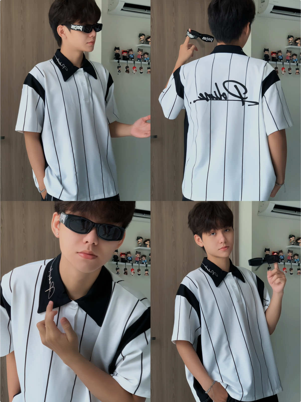Form đẹp + hình thêu tinh tế = 🫨🖤 #dangmacdo #polo #reviewdonam #pandax #aothunboxy 