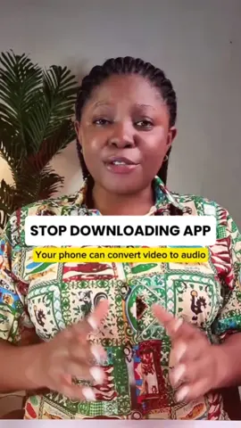 How to convert video to audio without downloading an app.  #phonetips #oderatech 
